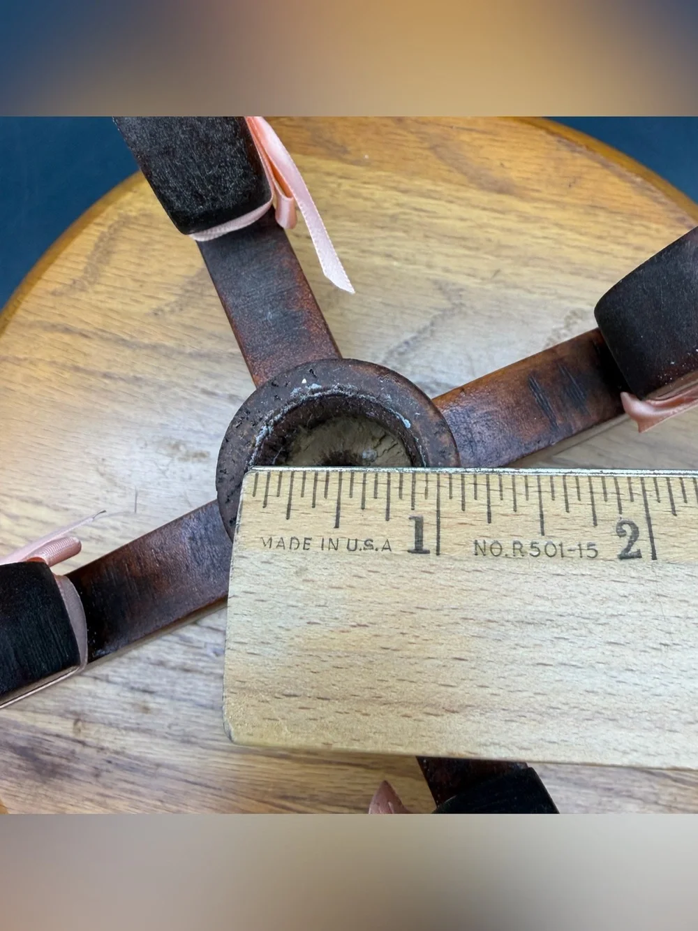 Vintage Wooden Duck Goose Farmhouse Candle Stick Holder Décor Ribbon Cottagecore